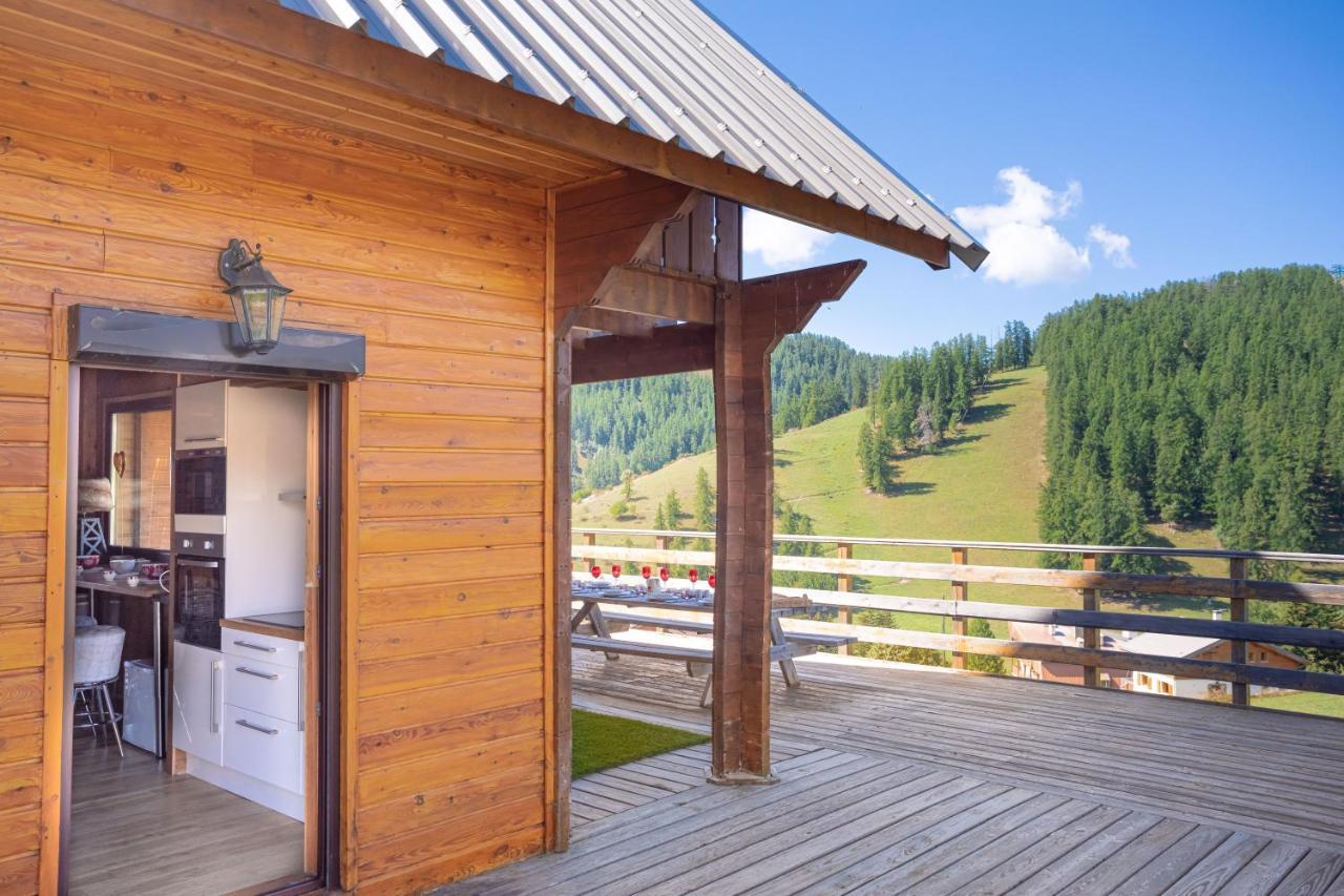 Chalet Massada - Luxe & Piscine & Jacuzzi - Detente Et Ski A Valberg Péone Екстериор снимка